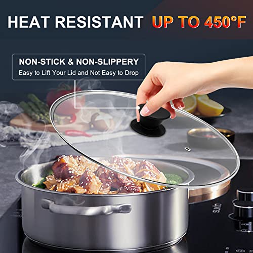 Walfos 2 Pack Universal Silicone Pot Lid Replacement Knob, Heat Resistant Pan Lid Holding Handles, Dishwasher Safe, Bpa Free, Great For Slow Cookers, Skillets And Kitchen Cookware Covers #TOP3