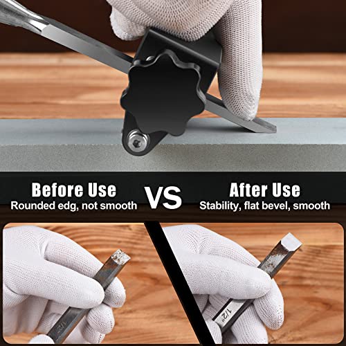 Honing Guide For Chisels And Planes With Extend Roller Wheel, Chisel Sharpening Kit Guide, Chisel Sharpener Jig, Fits Chisels Or Planer Blades 0.24” To 3.15” #TOP5