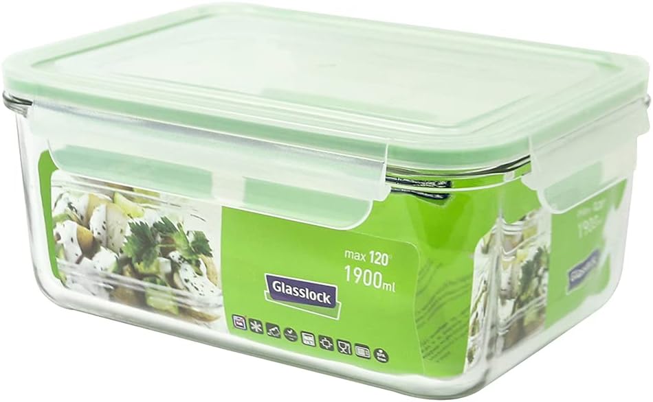 Rectangular food container with airtight lid 190cl/ 64oz (oven safe)