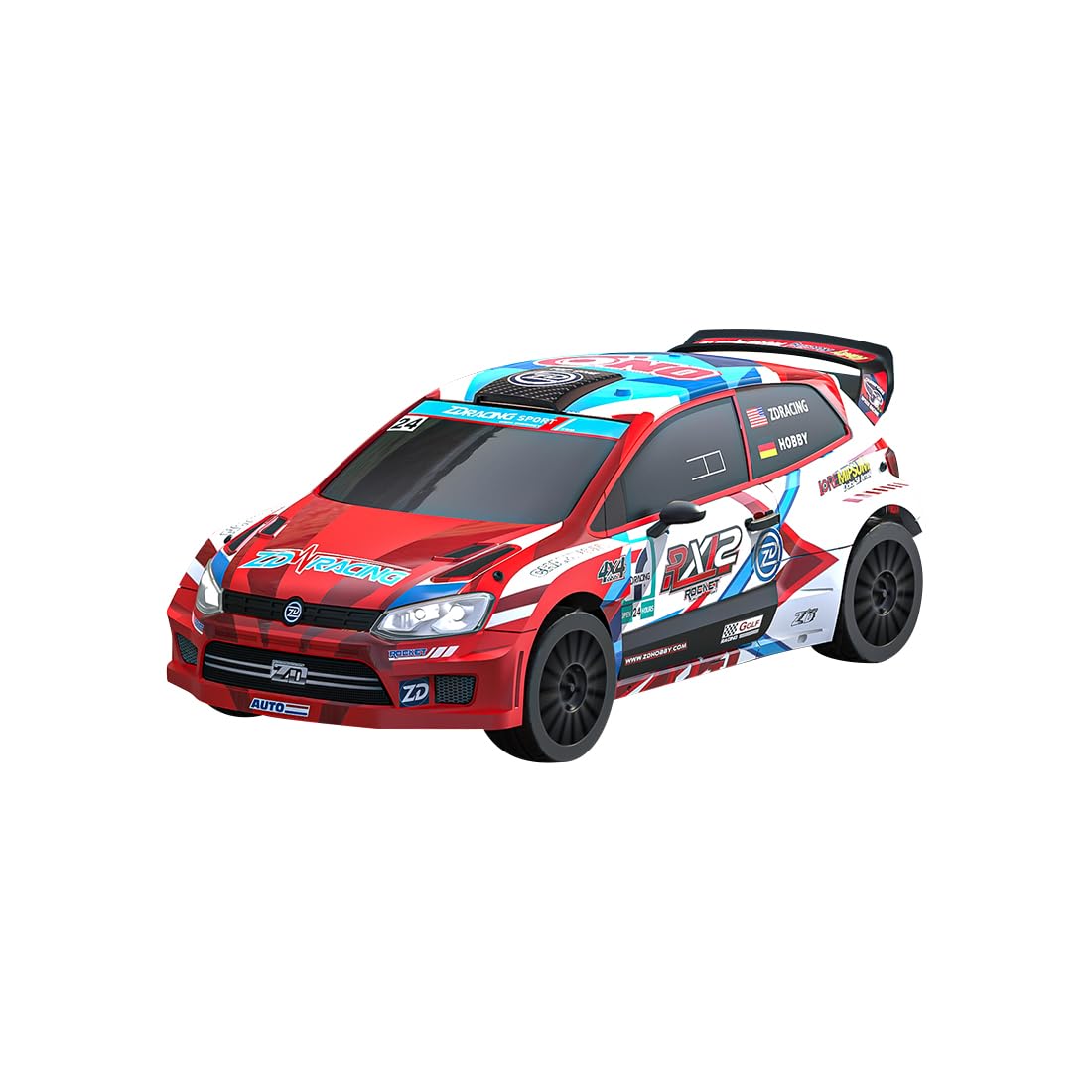 RX12 Auto telecomandata 1:12 RC Auto per adulti, ZD RC Auto da corsa 4WD Brushless Rally Car, modelli da collezione per adulti (rosso)