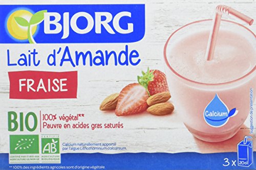  Bjorg Lait d'Amande Fraise Bio – 100% végétal ...