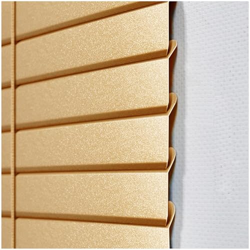 Aluminium Jalousie, Jalousie ohne Bohren, Sichtschutz, Einfache Montage, 25mm Alu-Lamellen, für Fenster, kein Werkzeug(Gold)