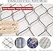VXHCS 304 Stainless Steel Rope Wire Mesh, 4x10ft Wire Rope Mesh, 2ft Mesh Garden Fence Stair Protection Fence, Stretchable Balustrade Infill Mesh for Zoo Cage Fence, Balcony, Stair