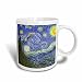 Produktbild 3dRose der Starry Night von Vincent Van Gogh 1889-famous Fine Art Masters-Blue Swirly Wirbelnde Sky Tasse, Keramik, weiß, 11,43 x 8,45 x 12,7 cm