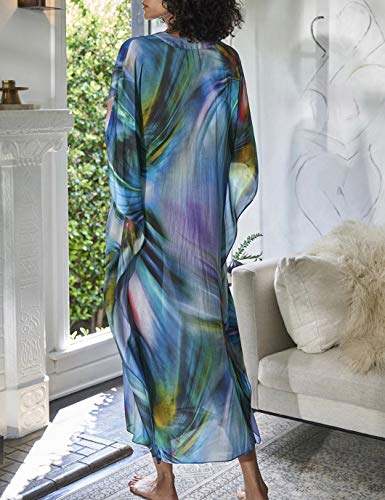 Image of Eddoyee Loose Beach Kaftan Dresses for Women Caftan Swimsuit Cover Up
