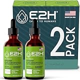 E2H Chlorophyll Liquid Drops - Natural Energy Booster, Immune System Support and Internal Deodorant - Peppermint Flavor - (2 Bottles)