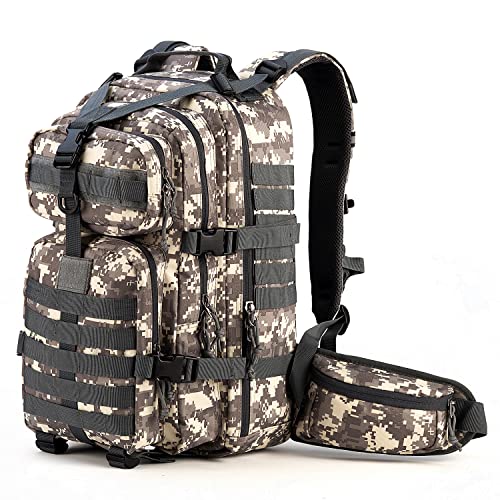 RUPUMPACK Military Tactical Backpack Army MOLLE Hydration Bag 3 Day Rucksack Outdoor Hiking Daypack 33L