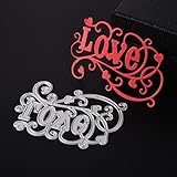 Oldeagle Beautiful LOVE Metal Cutting Dies Stencils For DIY Scrapbooking Album Paper Card Decor Craft (A) (A)