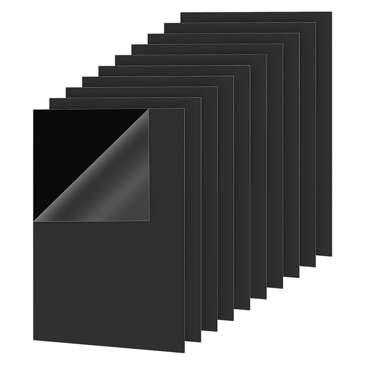LEXININ 10 PCS 4 x 8 Inch Black Acrylic Sheet, 1mm Thick