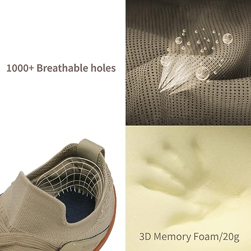 Image of relxfeet Men's Barefoot Shoes Minimalist Cross-Trainer Shoes Wide Toe Walking Shoes Zero Drop Sole Trail Running Sneakers