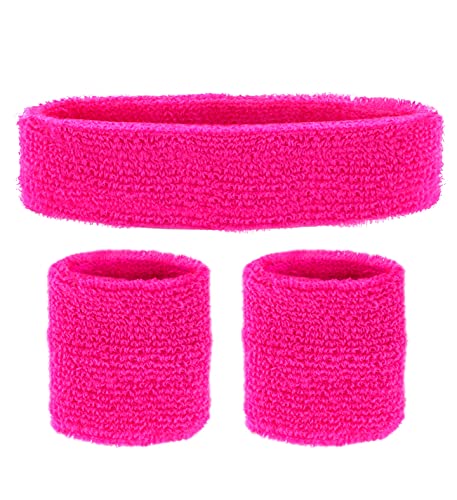 W WIDMANN MILANO Party Fashion - Schweißbänder, 3-teiliges Set, Stirnband und 2 Armbänder, Sport, Accessoires, 80er Jahre, Trainingsanzug, Karneval W WIDMANN MILANO Party Fashion - Schweißbänder, 3-teiliges Set, Stirnband und 2 Armbänder, Sport, Accessoires, 80er Jahre, Trainingsanzug, Karneval