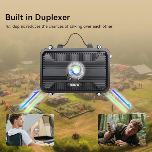 Image of Retevis RT97S GMRS Repeater, RT97 Upgraded Version, Radio Repeater, Full Duplex Long Range, Compatible with Raspberry Pi, Portable, LCD Screen,for Remote Area, Emergency Rescue, Logistics(1 Pack)