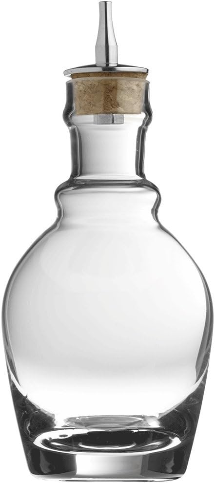 Urban Bar Vintage Dash Bottle Pourer, Georgian, Glass and 18/8 Stainless Steel 22cl Model No UB3803