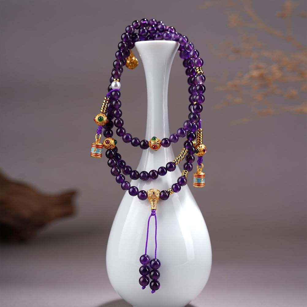 Wandelbare Amethyst-Halskette und Armband – 2-in-1-Schmuck aus natürlichem violettem Kristall mit Verstellbarer Länge für Damen und Herren