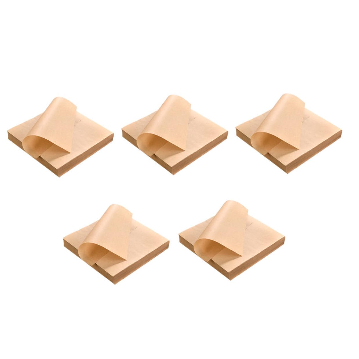 500 Fogli Carta da Forno in Carta Kraft Antiaderente Assorbente per Olio Resistente al Grasso per Fritti e Cibi da Asporto Stile Americano