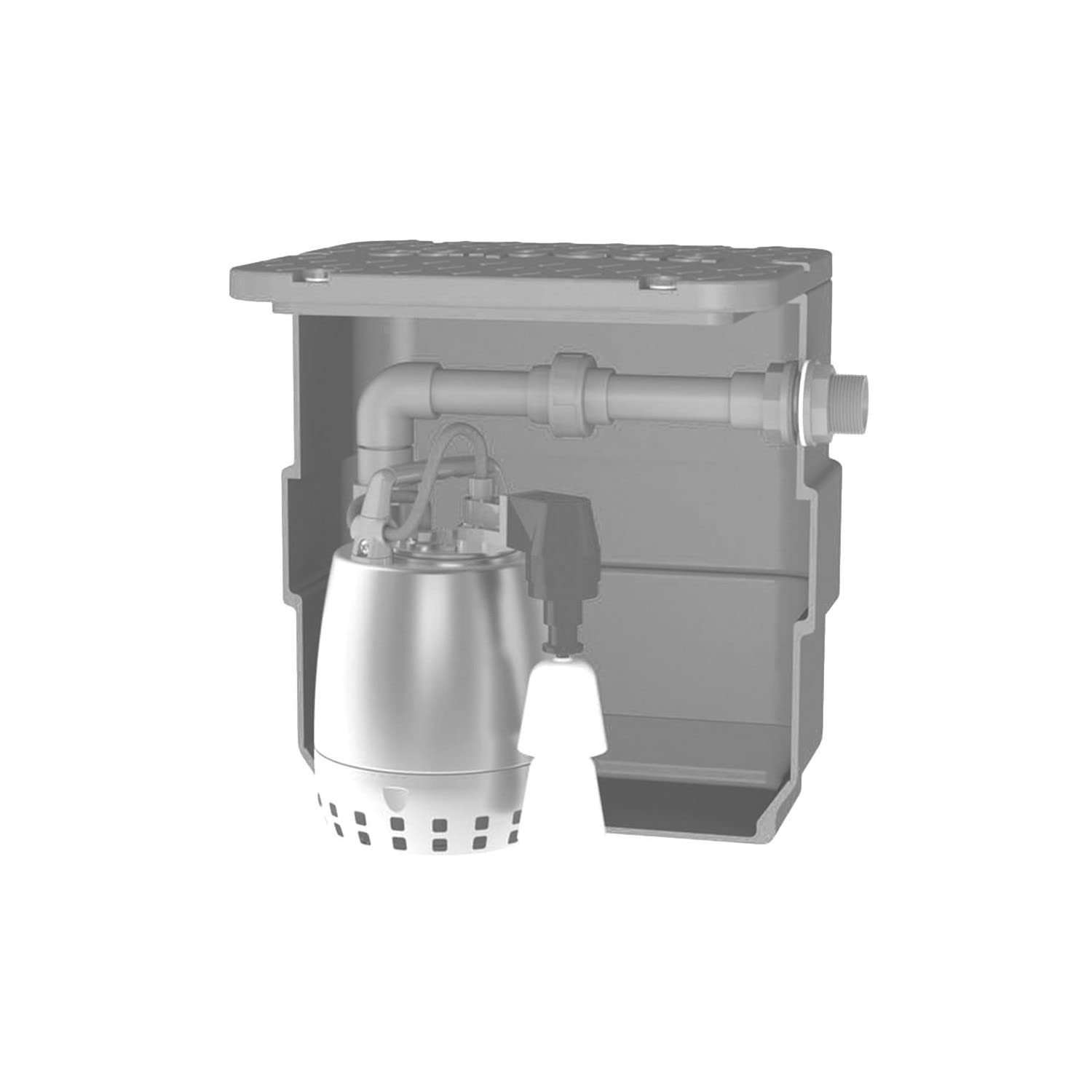 Station de relevage d'eaux claires et légèrement chargées 40L Calpeda CAL40GXVM256 0,25 KW - Monophasé 220V - Jusqu'à 10,2 M3/H
