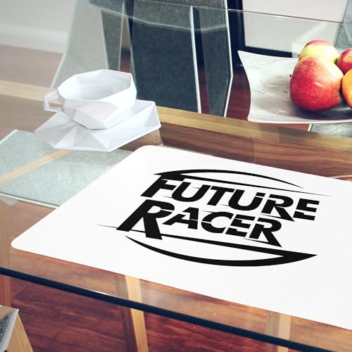 Sets de table souples dessous en liège napperons blancs Future Racer grand format