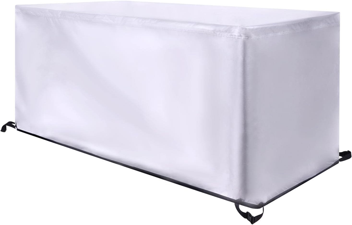 Housse salon de jardin imperméable en bâche bicolore argent 190x141x85cm