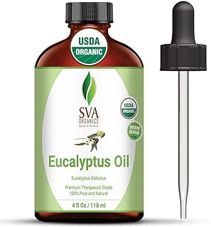 Sponsored Ad - SVA Organics Eucalyptus Essential Oil Organic 4 Oz USDA with Dropper 100% Pure Natural Undiluted Premium Th...