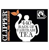 Clipper Classic Everyday One Cup Teabags | Black Tea Bags | Natural, Unbleached, Plant-Based Biodegradable & Non GM Teabags | Eco Conscious, All Natural & Fair Trade Tea (440 Teabags)