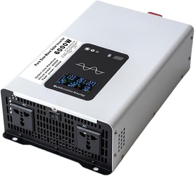 6000W Pure Sine Wave Power Inverter, 12V 24V 48V 60V 72V DC to 110V 220V AC Power Inverter for Campers, Solar Systems