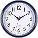 Bernhard Products - Navy Blue Wall Clock 8" Silent Non-Ticking Quality Quartz Battery Operated Small Clock for Boys/Kitchen/Classroom/Office/Nursery Room Easy to Read (Navy Blue)