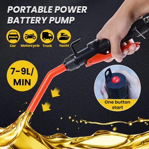 2025 New Portable Power Battery Pump for Gas, Battery Operated Electric Siphon Pump Water Transfer Pump, Easy to Use Portable Hand Fuel Pump for Gas, Fuel, Diesel, Water Transfer (3PCS)