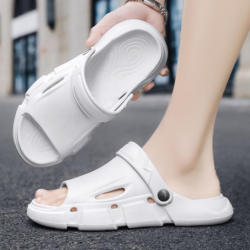 Slide Sandals for Men Comfort Pillow Slippers Soft Summer Beach Shoes with Low Arch Support Comfort, Lightweight, Thick Sole, Non-Slip, Easy to Clean3