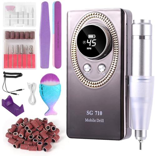 Kit Portátil de Taladro Eléctrico para Uñas 45000RPM miniatura 1