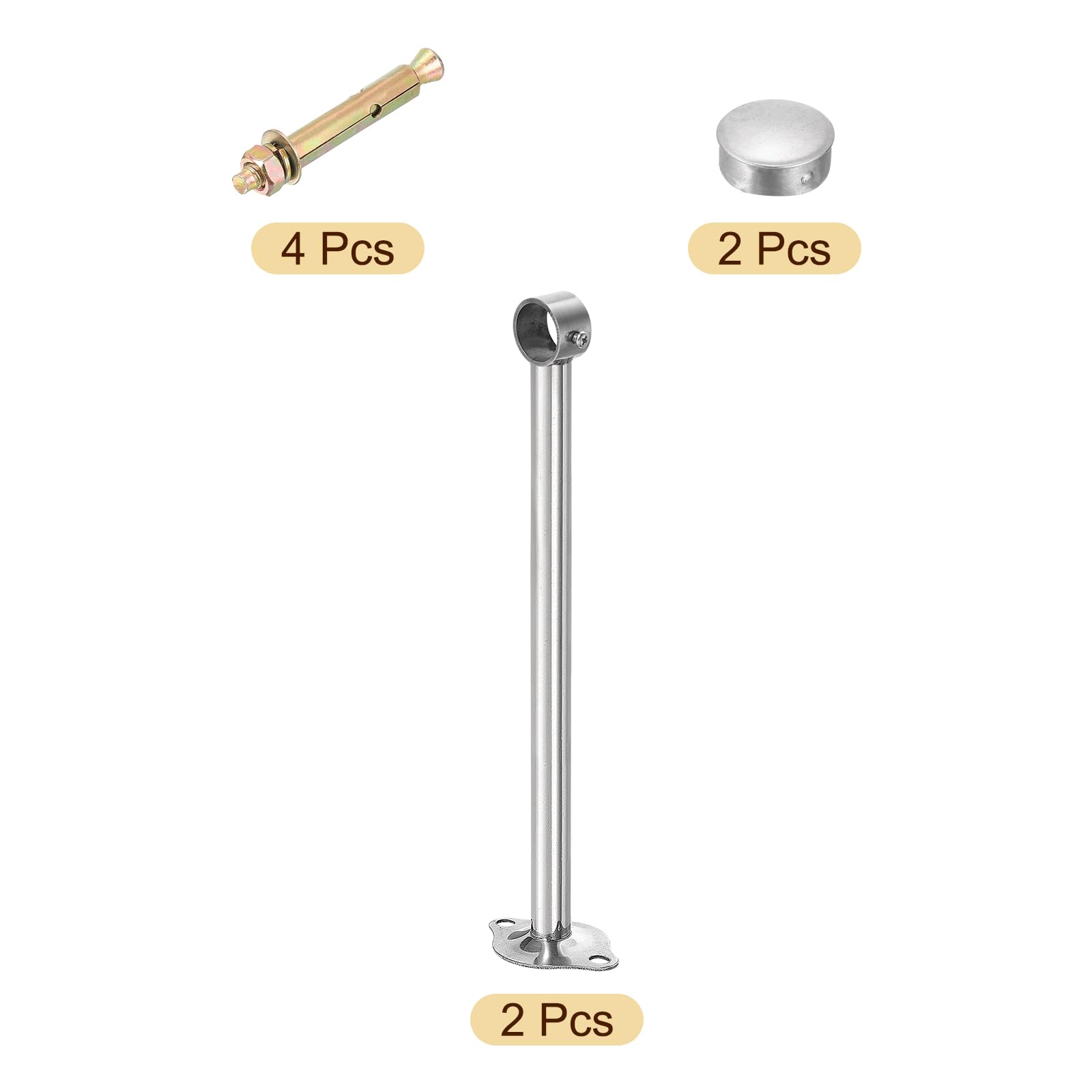 ASTA PER TENDA 19 mm 2 ciclo estrale fissaggio a soffitto cromo