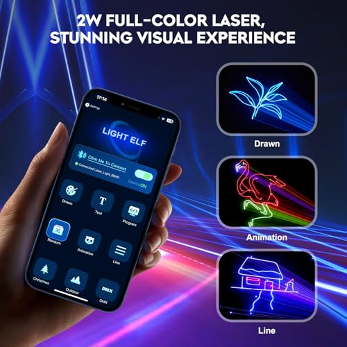 Image of DJ Laser Light for Party,3D Animation Laser Machine,Multiple Control Functions,Support Manual Graffiti, Text Playback, and Personalized Programming,Suitable for DJ Parties, KTV Bars and Events