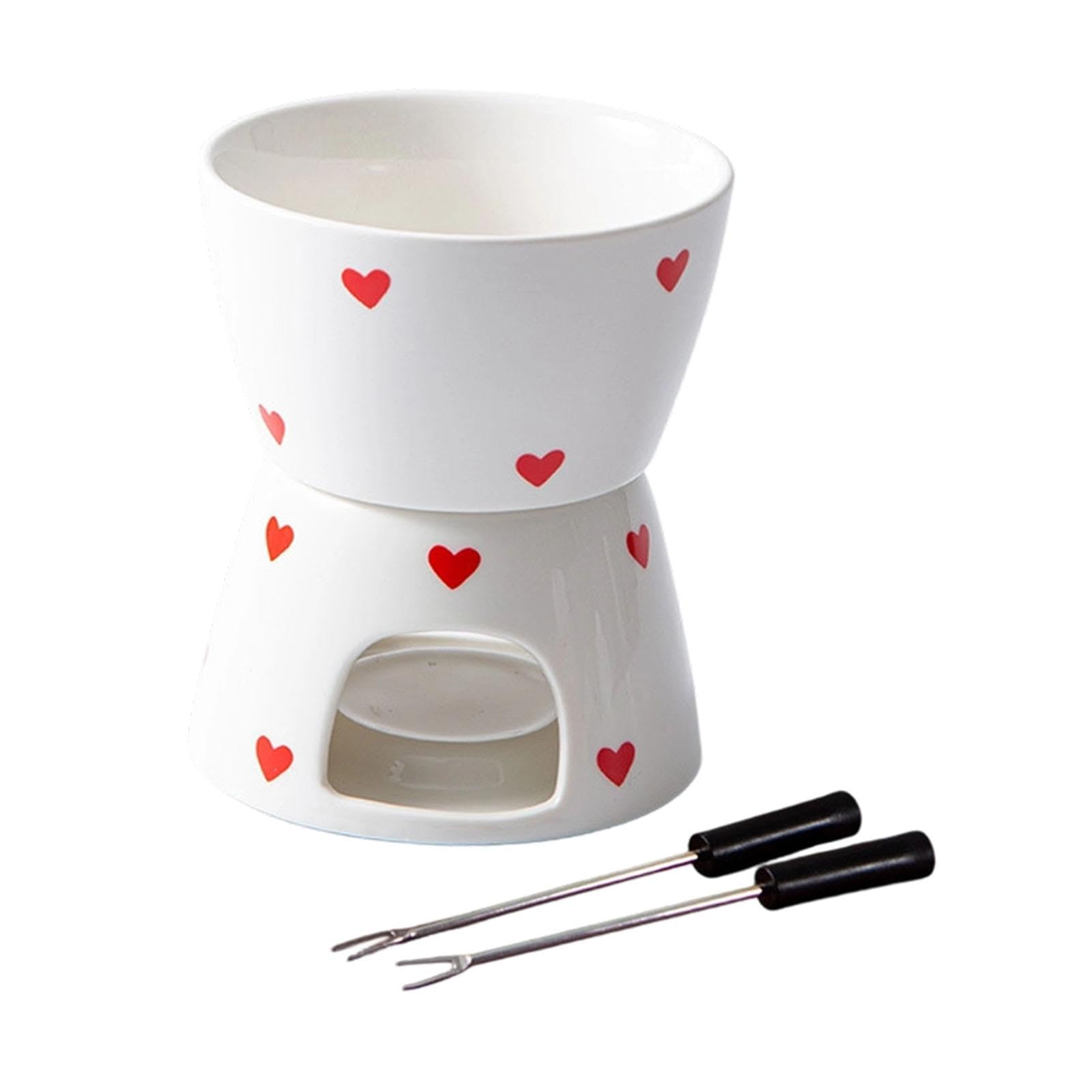 Fondue au chocolat blanc pour desserts et en-cas gourmands en solo