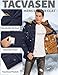TACVASEN Men's Winter Coat Cold Weather Windbreaker Snow Coats Thick Fleece Jacket Navy, S