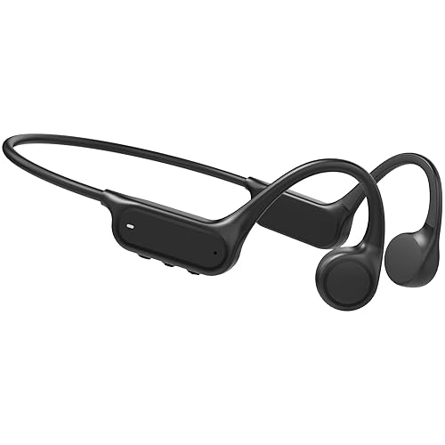 Haowolf Bone Conduction Headphones, Bluetooth 5.4 with Mic Open Ear IPX8 Waterproof Headsets, Swimming Headphones 10H Playtime Wireless Earbuds for Sports, Running, Cycling