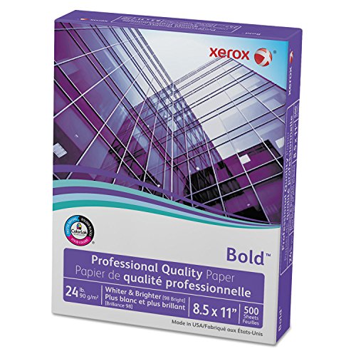 Xerox Papel de cĂłpia a laser premium, brilho 98, 10,8 kg, 21,5 x 28,7 cm, branco, 500 folhas por resma (3R13038)