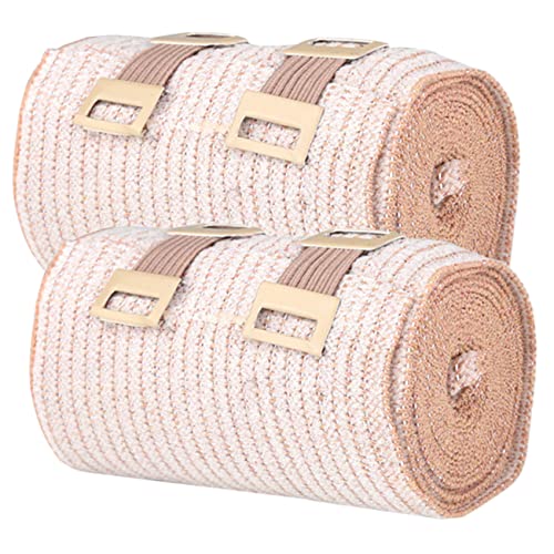 Healeved 2 Rolls Compression Leg Wraps Stretch Wrap Bandage Elastic Straps for Sports