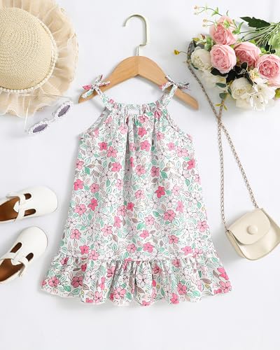 Image of Weebaby Baby Clothes Girl Toddler Summer Outfits Infant Casual Sleeveless Halter Ruffle Tank Cute Short Set Baby Clothing