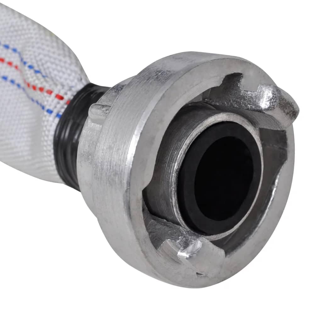 Manguera de bomberos plana de 20 m con acoplamientos D-Storz de 1 pulgada de aleación de aluminio para instalación de agua, manguera flexible revestida de PVC para suministro de agua y
