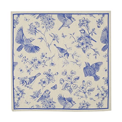 Fingercraft FINGER CRAFT Cloth Napkins Set Of 12 Cotton Linen Blend Printed Dinner Napkins Perfect For Parties Dinners Weddings Cocktail Christmas Napkins Cloth 20X20 Toile cover