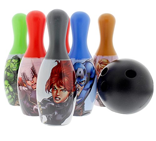Avengers Bowling Set - Includes 6 Pins And Bowling Ball - Styles May Vary #TOP2