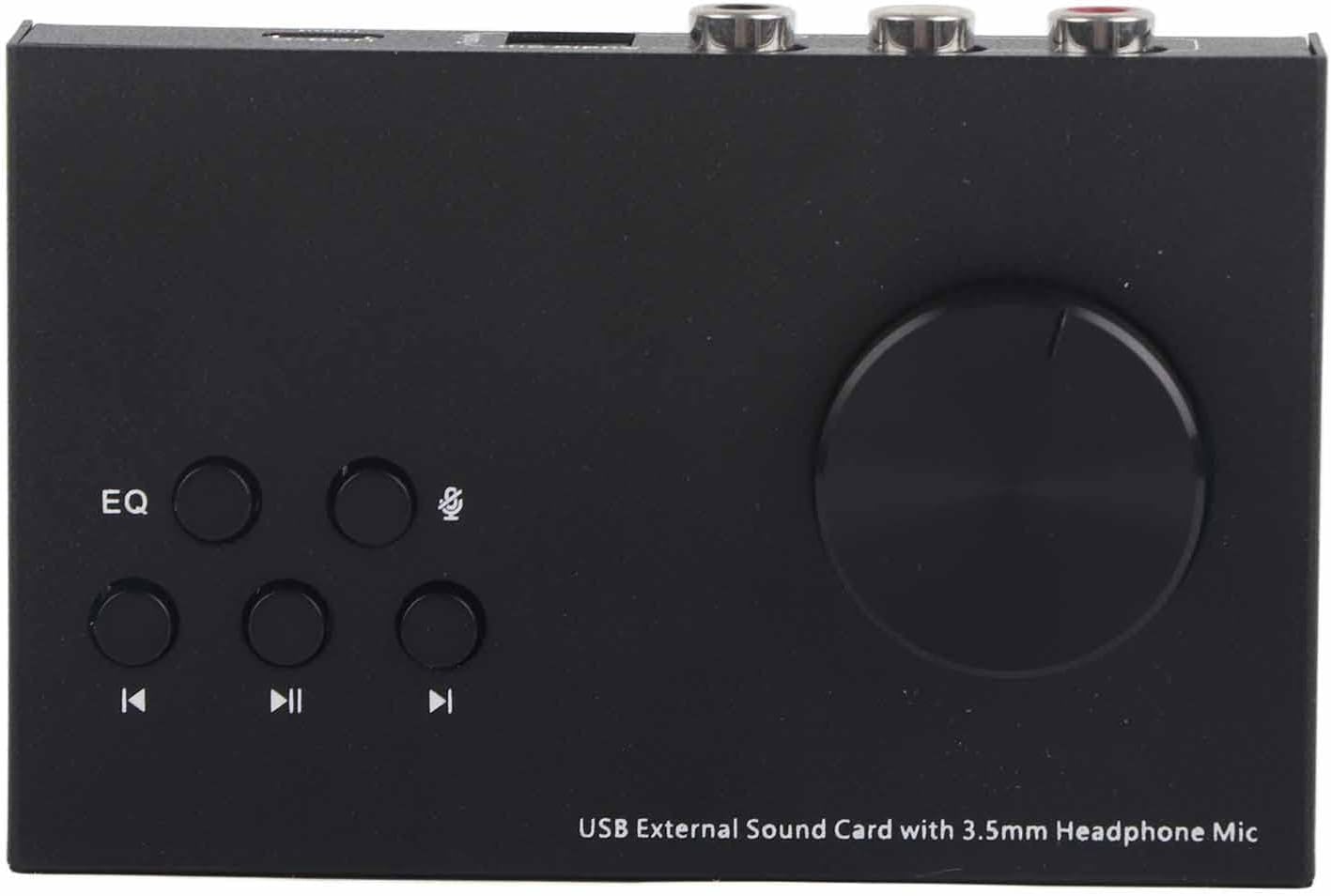 Gugxiom USB External Expansion Sound Card,With 3.5MM Interface,Multi-Mode Design,Multi-EQ Sound Conversion Adapter,Suitable for Pc Laptop Desktop