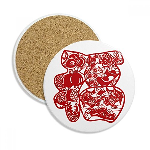 Dessous de tasse absorbant céramique oiseau contre les taches - 2