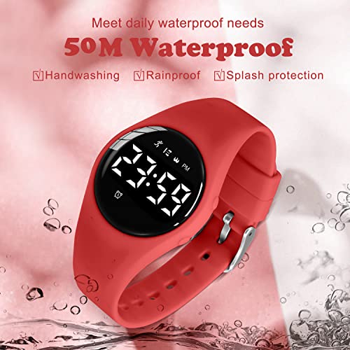 Reloj de pulsera digital podómetro distancia y cronómetro recargable 7