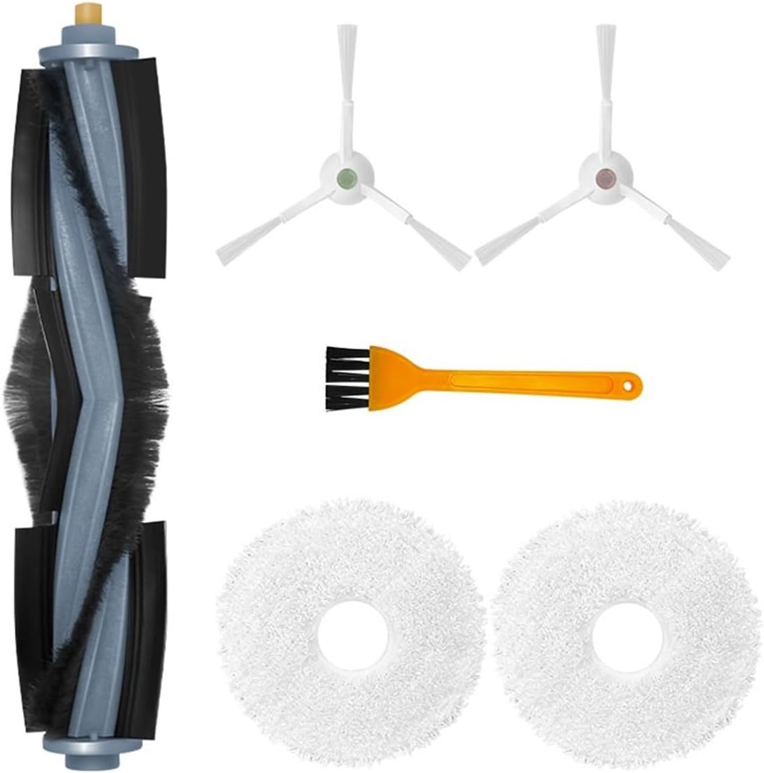 Spare Main Brush, Side Brush, Mop Cloth, Compatible for Yeedi Floor 3 Station, Robot Vacuum Cleaner Replacement Parts(Set B)