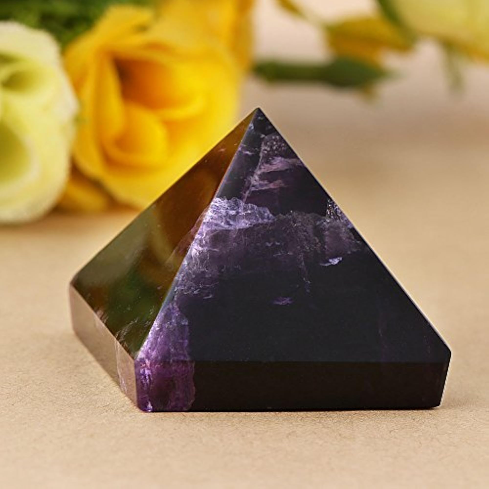 Amethyst Pyramid Natural Crystal for Home Decor