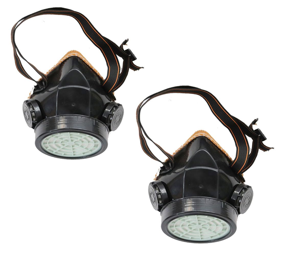SHIVEXIM New Filter Air Pollution Masks Pesticide Formaldehyde Unisex Paint Spray Protection Reusable Respirator Activated Carbon Silicone Antivirus with Filter Half Mask (Single Black Filter)-image-41