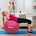 Limm Exercise Ball for Yoga, Pilates, Stretching and General Fitness - Includes Foot Pump, Starter Guide and Access to Exclusive Members Portal (55cm)