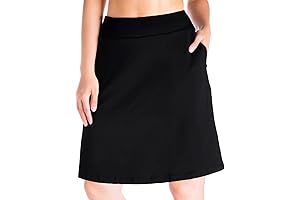 Yogipace Women’s Modest 20" Knee Length 4-Pockets UV Protection Athletic Golf Tennis Skort