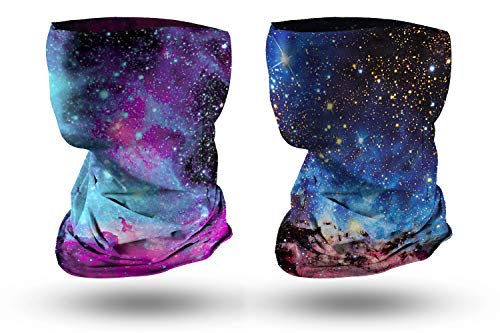 2 PCS Kids Face Mask Neck Gaiters Full-Coverage Bandanas Headband Tube Neck for Boys Girls, School Supplies for Kids(A Galaxy 1, 11-14T/9.0514.17inch) - Thumbnail 6