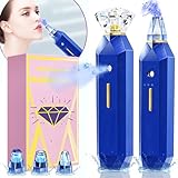 Multifunction Blackhead Remover Pore Vacuum,Upgraded Facial Derma Deep Cleaner,Nano Face Sprayer Oxygen Hydrating,2 in 1 Acne Whitehead Remover Cleanser,Blemish Removal with Acrylic Diamond Design